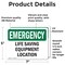 Signmission Life Saving Equipment Location, 7 in W x Rectangle, Vinyl Decal OS-2PACK-EM-D-57-L-10343 - alternate 2